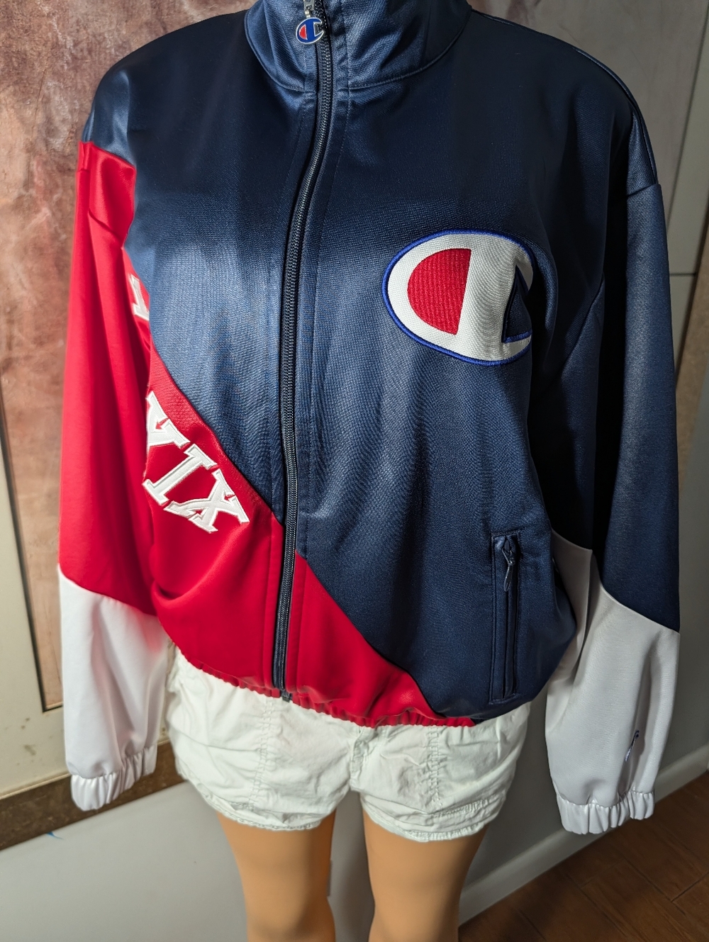 Champion MCMXIX Red, White, Blue Action Style Men track jacket Size M